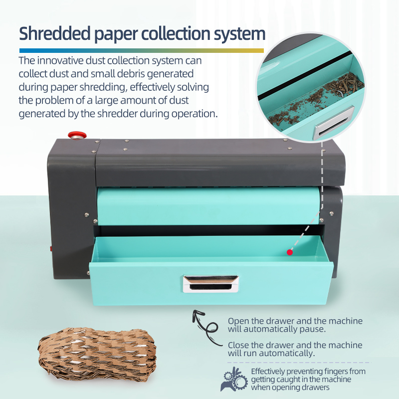 P30 (550mm) cardboard shredder machine (Black+Green)-Cardboard