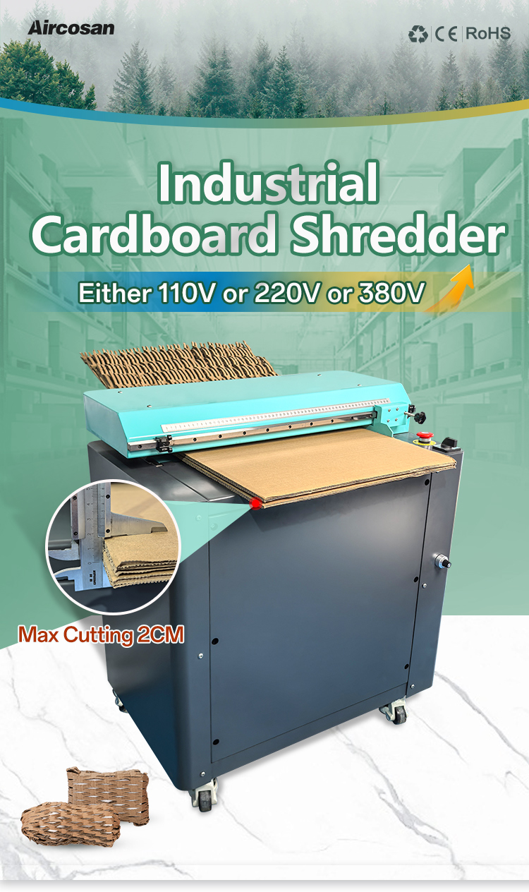 P80 (550mm) cardboard shredder machine(Black+Green)-Cardboard